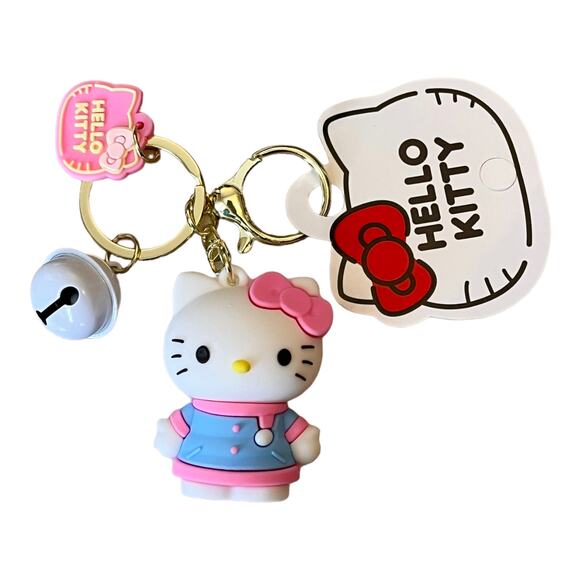 NEW Sanrio Hello Kitty KEYCHAIN Key Clip Mini Figurine Purse Fob Backpack Charm! - Picture 1 of 6